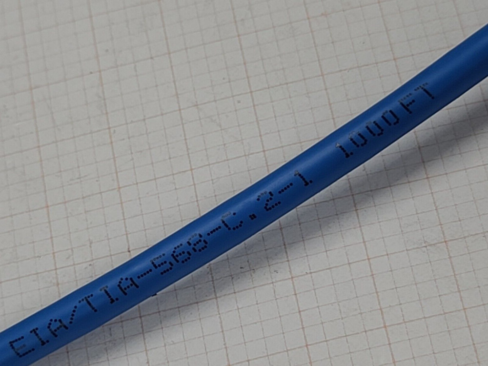 iTechCables CAT6A UTP 10G 10Gig Network Ethernet Cable Plenum CMP Blue /50ft