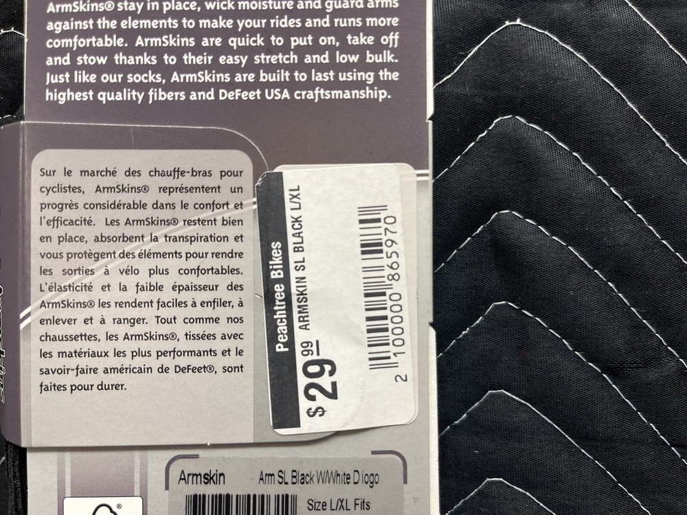 DeFeet Armskins SL - Black - Large / X-Large