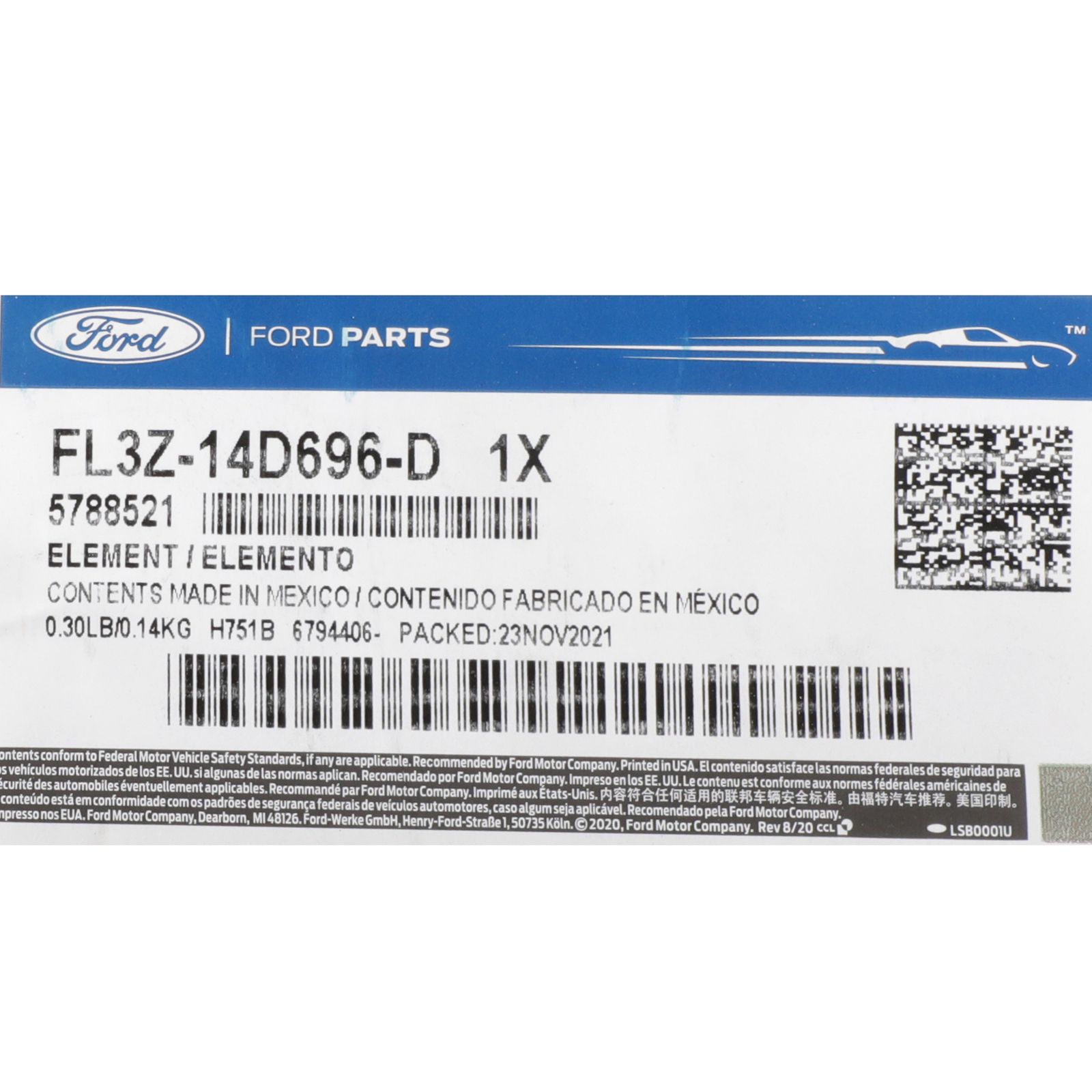 NEW OEM Ford 2015-2020 F-150 Seat Cushion Heating Element Assembly FL3Z-14D696-D