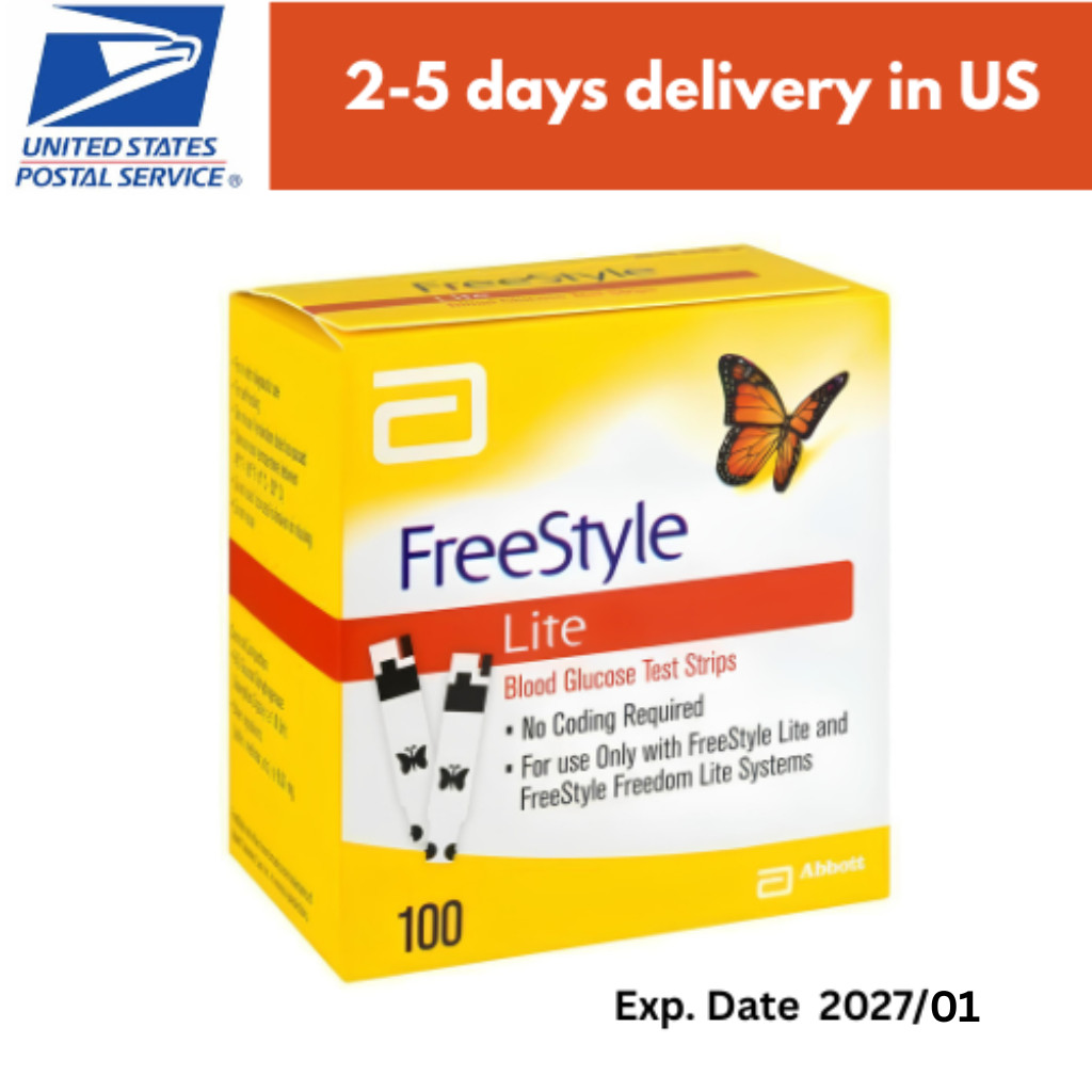 FreeStyles Lites Blood Glucose Diabetic Test Strips 100ct 01-2027 In Stock