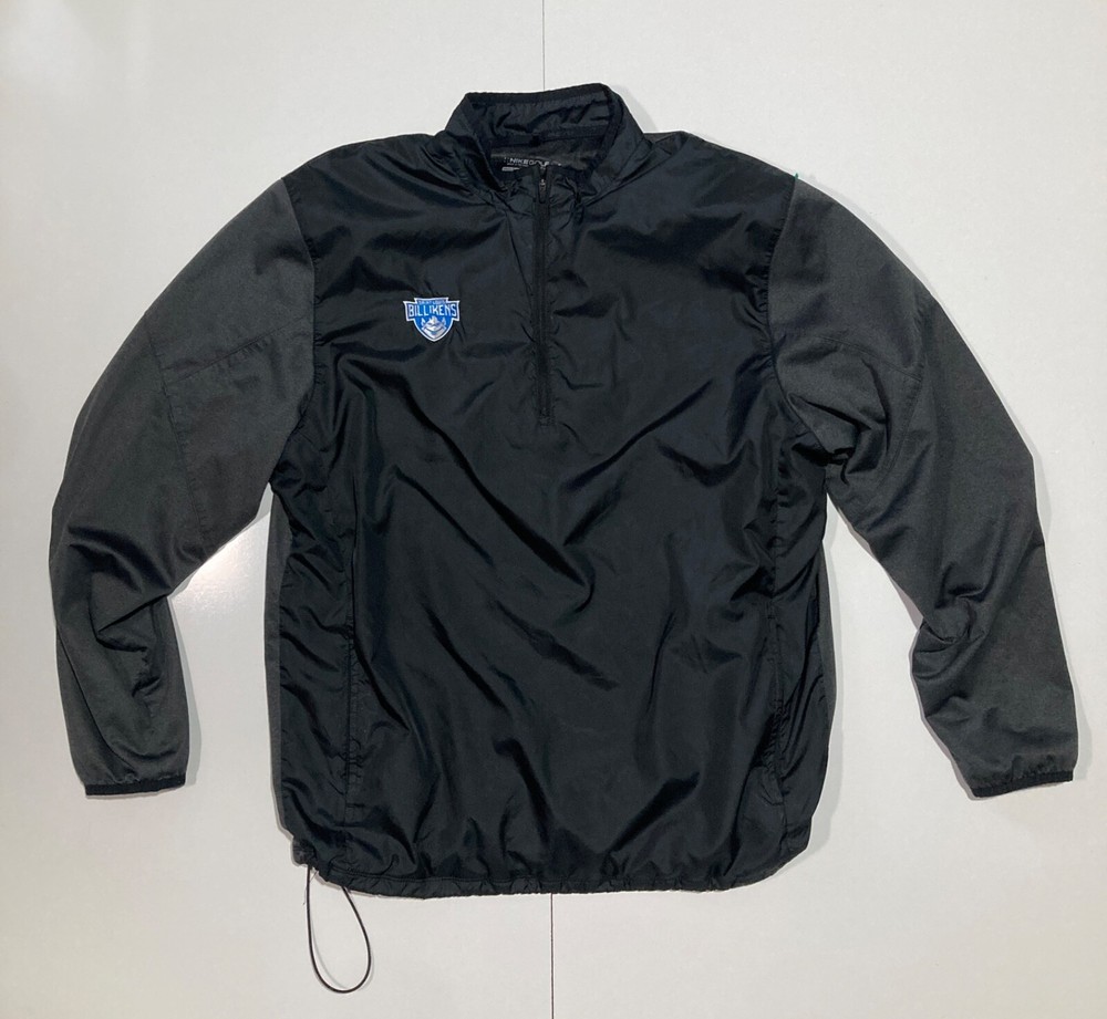Billikens Nike Golf Wind Pullover size L Black 1/4 Zip Poly Pockets