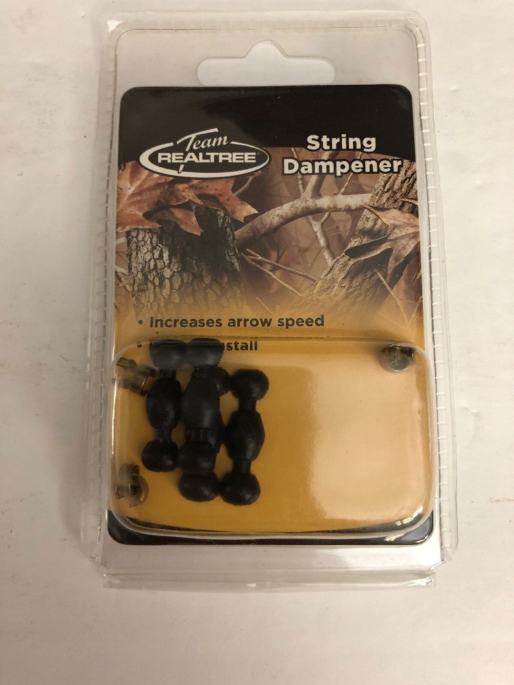 New in 1 Ea Pkg Team Realtree Compound Bow String Dampener, Increase Arrow Speed