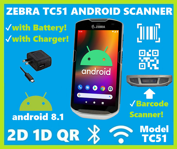✅Zebra TC51 Wireless Android 2D/1D/QR Code Barcode Scanner Handheld📱 TC510K!🔥⭐