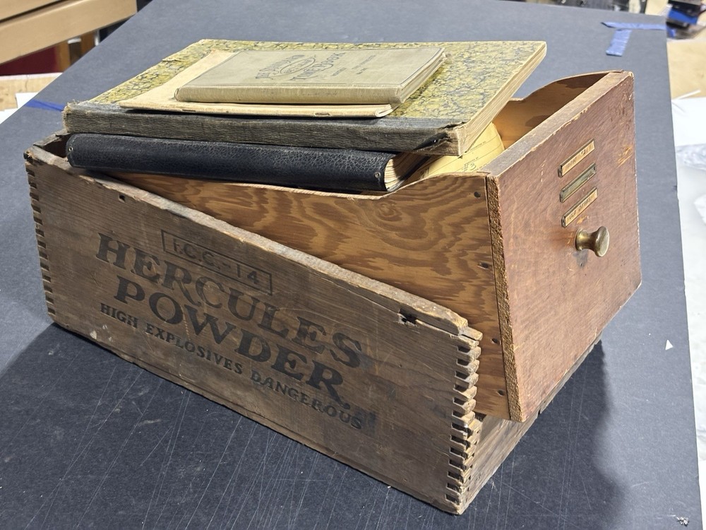 1920s 1940s Mining Papers Powder Box