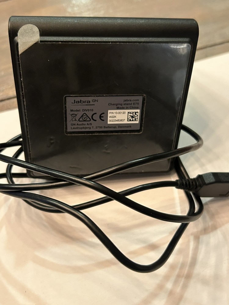 JABRA EVOLVE E65 MODEL DIV010 CHARGING HEADSET BASE/STAND - BASE ONLY