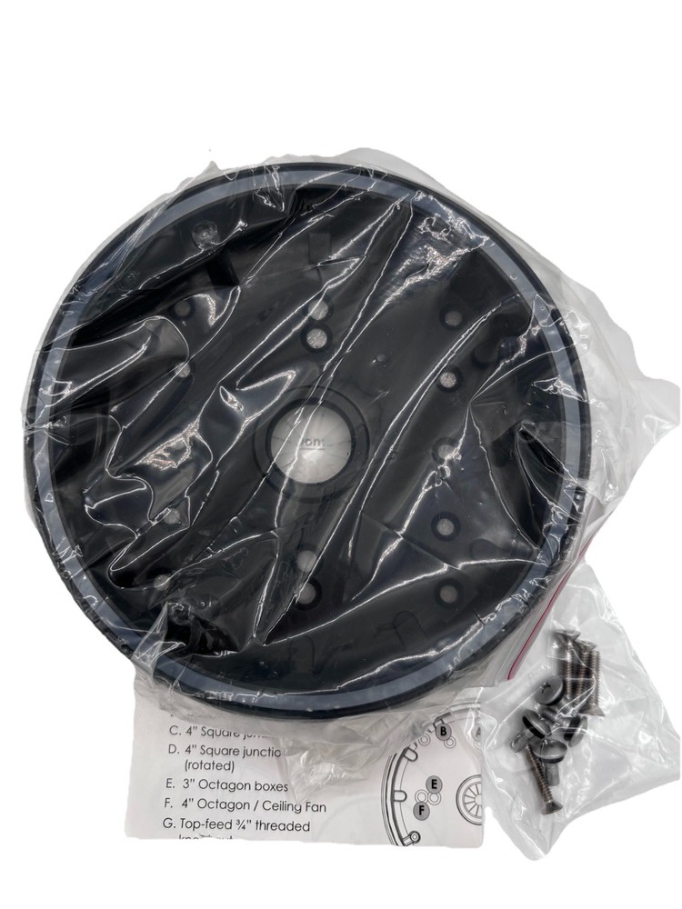 Wirepath Surveillance Dome Camera Flush Mount PN:WPS-MNT-EXT-DOM-BL