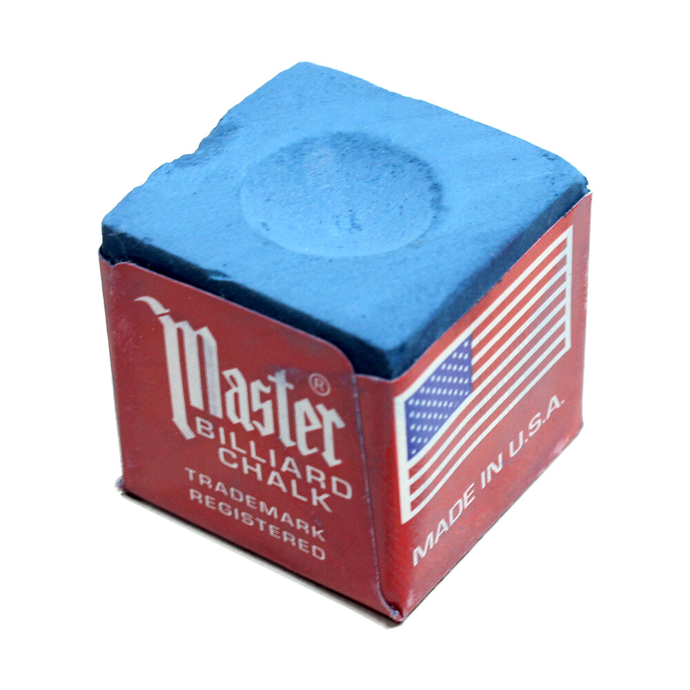 One Dozen Master Pool And Billiards Cue Chalk- Blue