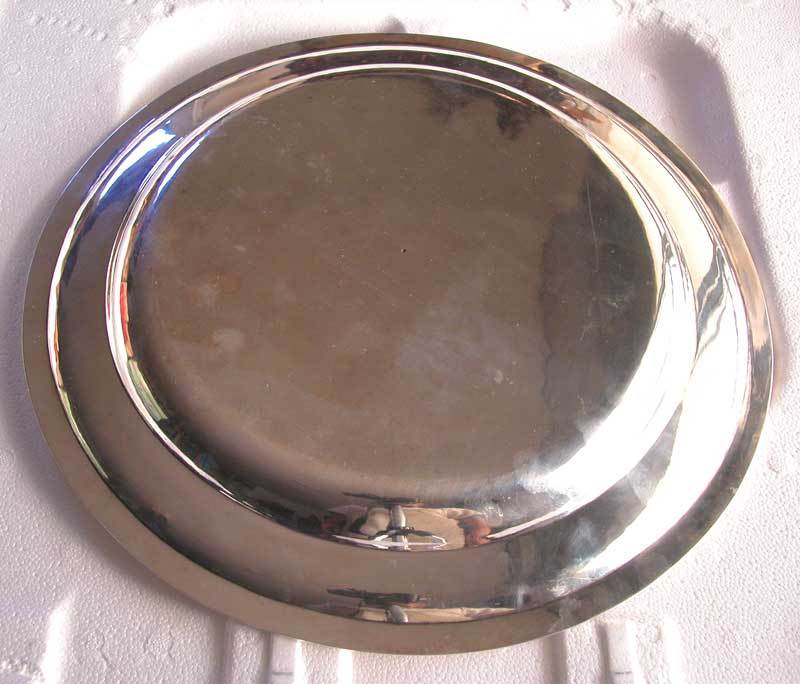 AUSTRO HUNGARIAN ANTIQUE FINE SOLID SILVER ROUND TRAY