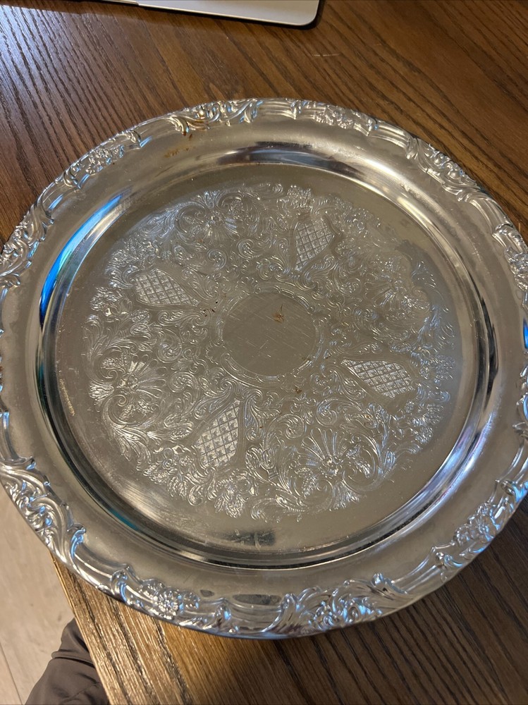 13" Silver Colored Finish Display plate