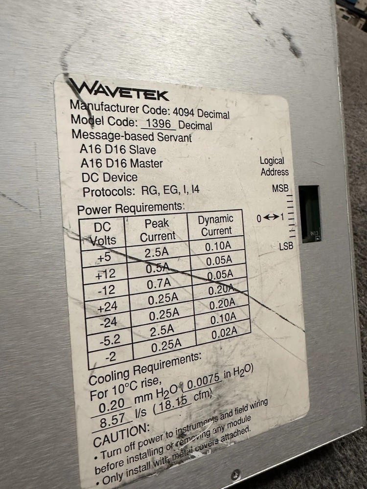 Fluke / Wavetek 1396 50MHz Arbitrary Waveform Synthesizer VXI Module 512k