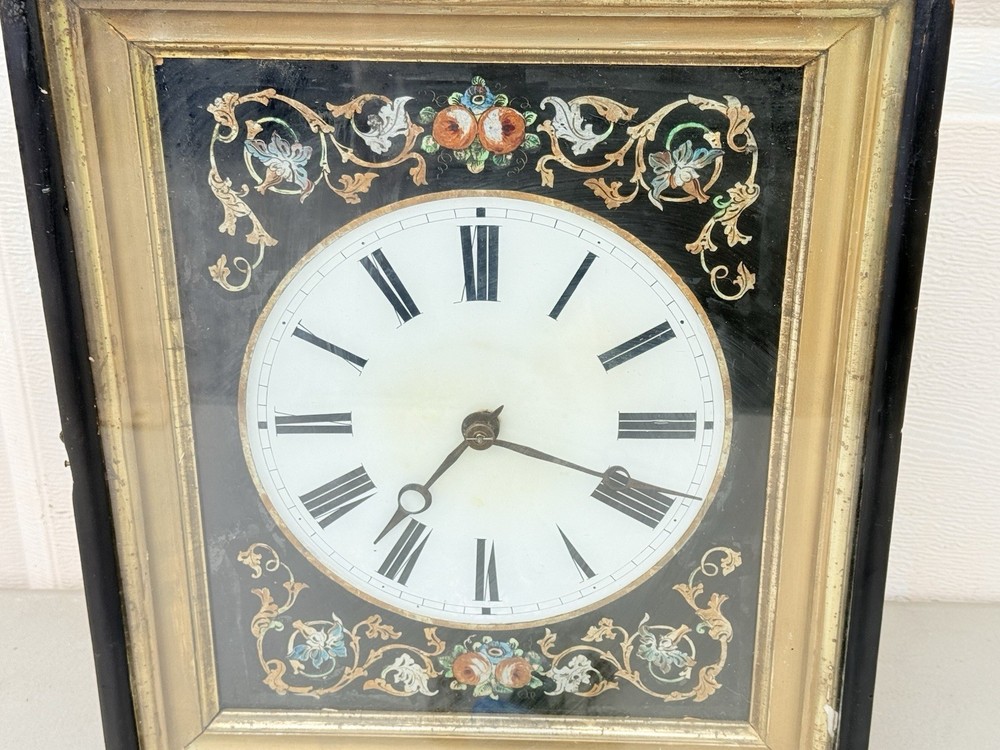 Antique Black Forest Picture Frame Wall Clock
