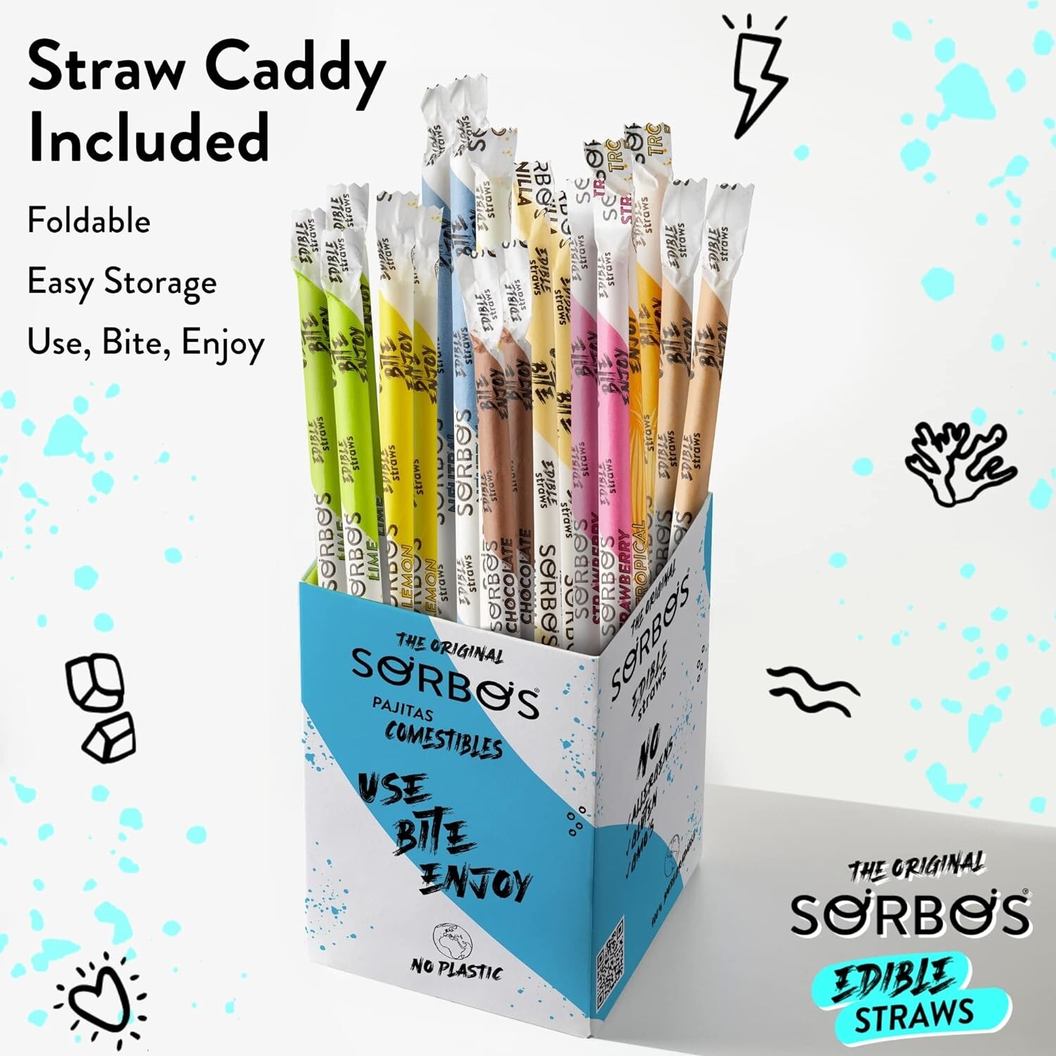 Edible Biodegradable Straws - Neutral Flavor, Pack of 200 | Eco-Friendly Choice