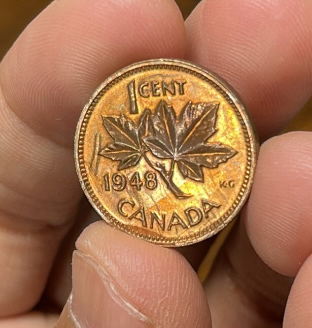 1948 Canada One Small Cent Coin Excellent MS Condition