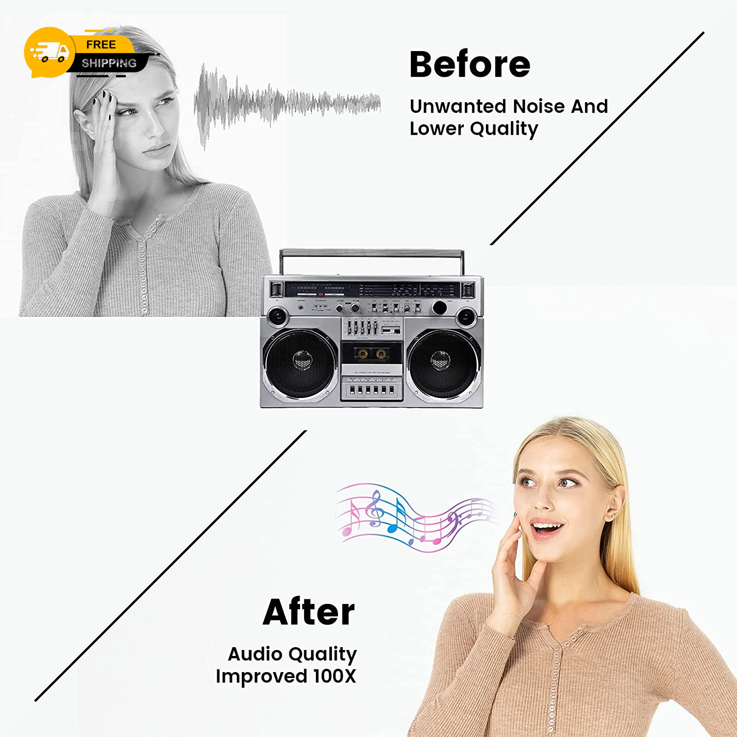 Reshow Audio Tape Cassette Head Cleaner with 2 Cleaning Fluids Care Wet Maintena