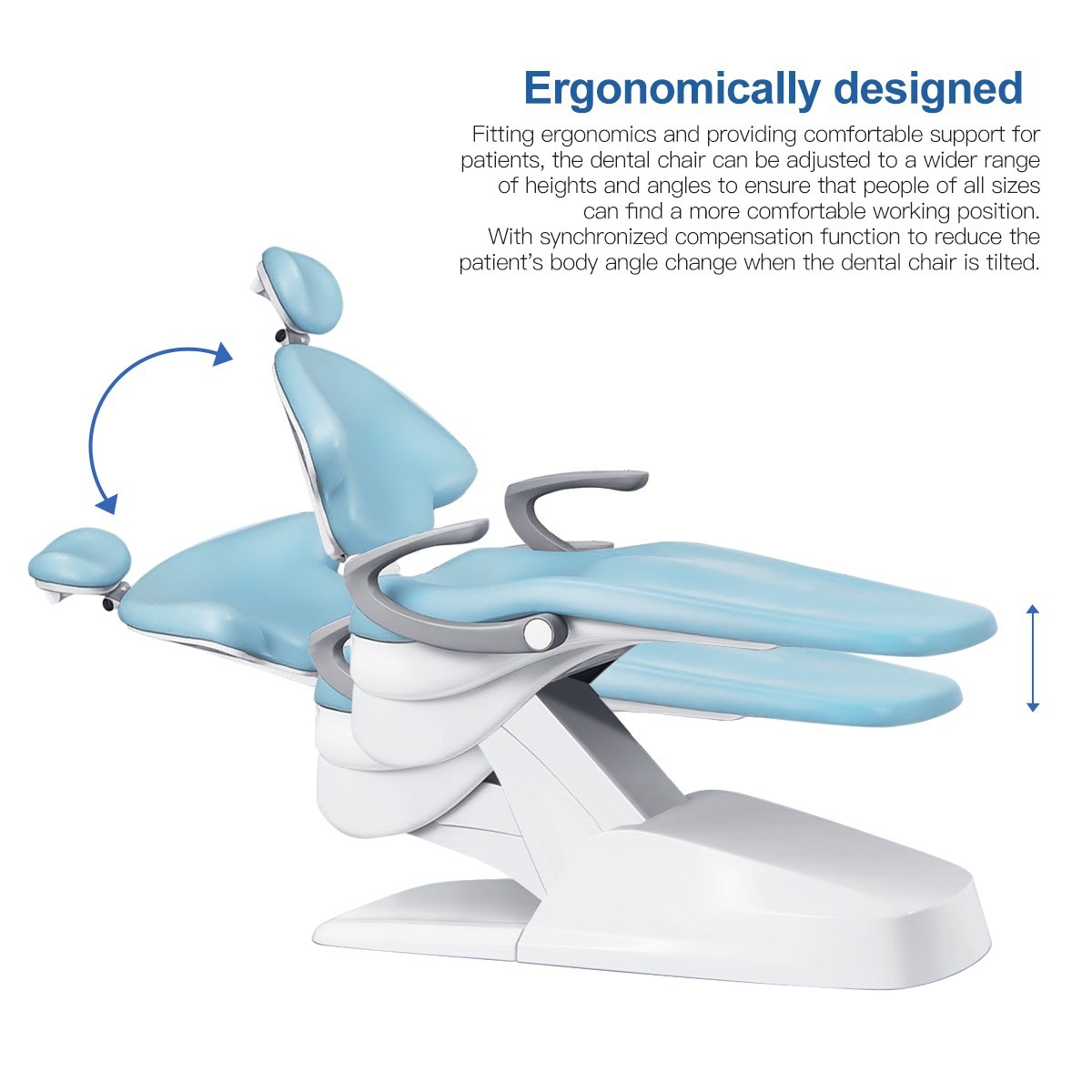 Dental Unit Chair Computer Controlled DC Motor+Stool/Portable Dental Unit 4 Hole
