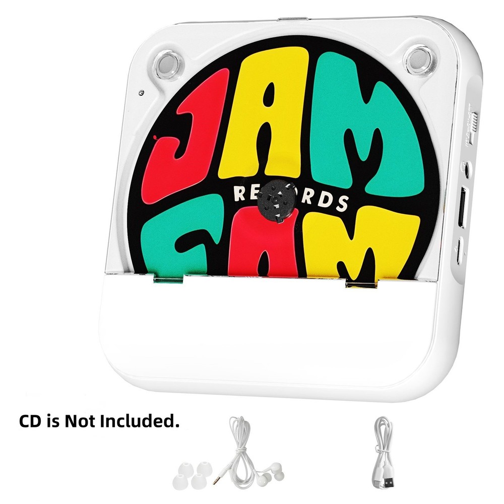 5V2A Bluetooth 5.3 CD Player W/Wired Earphone CD/MP3/WAV Portable and Versatile
