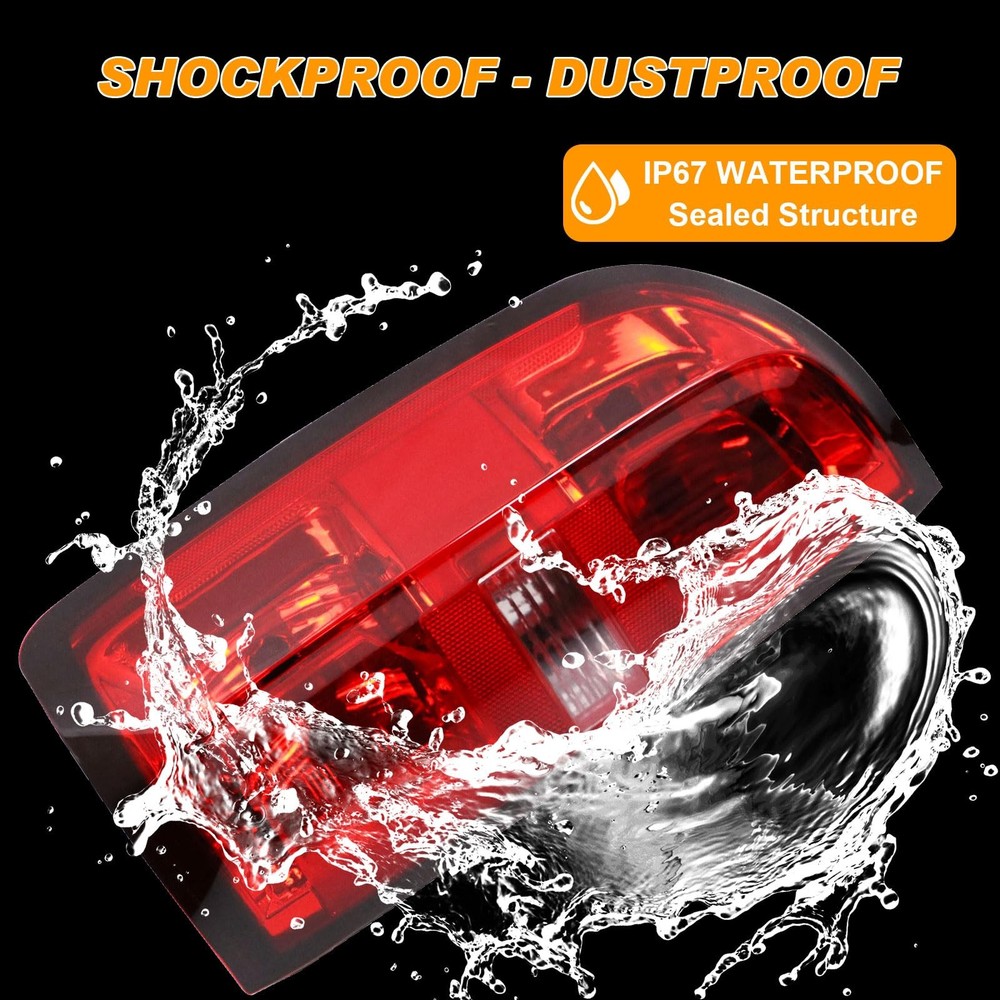 Tail Light Assembly Compatible With 2015-2022 Chevy red Left Driver Side