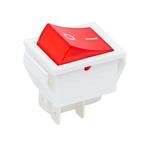 20A 125V Rocker Switch 4 Pole LIGHTED Single Throw Square Tool