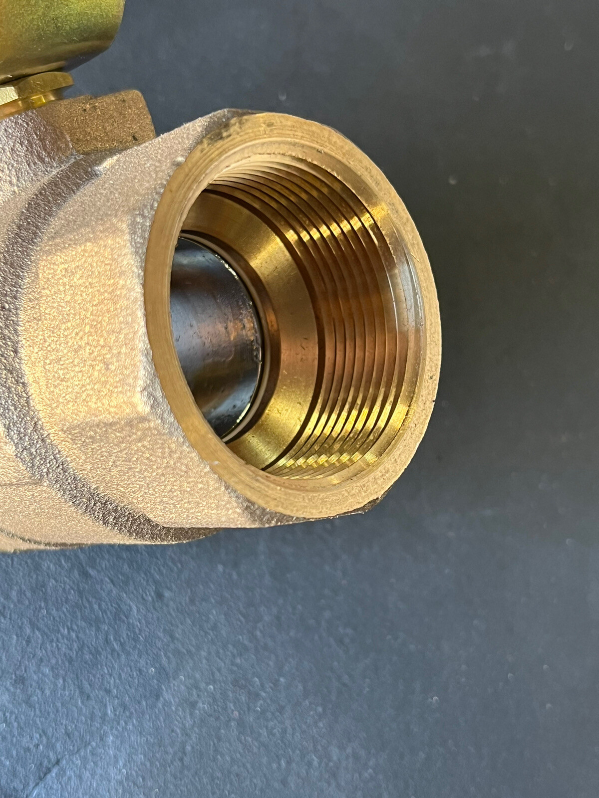 1-1/2" FNPT Lead-Free Bronze Std. Port Ball Valve 150 WSP 600 WOG, MADE IN USA