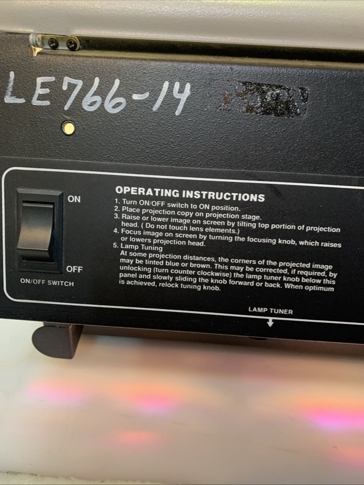 Overhead Projector Master Pproducts OHP14 Tested and Cleaned WORKING