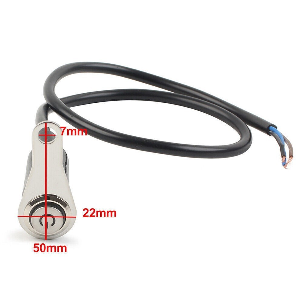 ON/OFF Handlebar Mount Push Button 12V Headlight Fog Light LED