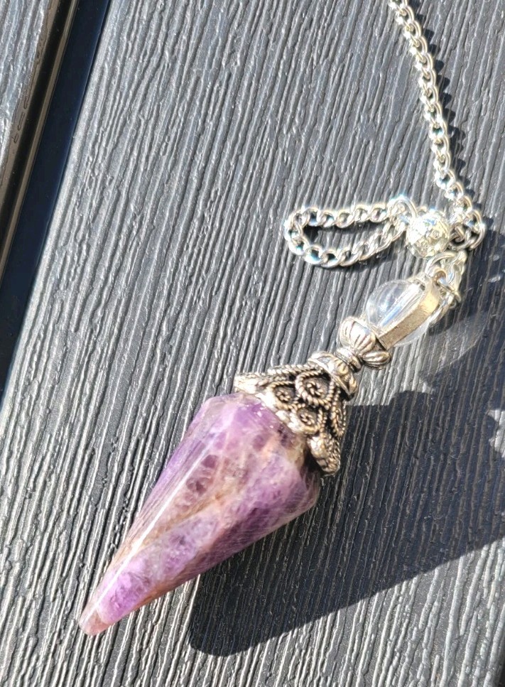 Amethyst Pendulum Crystal Stone, Pendulum Divination Tools