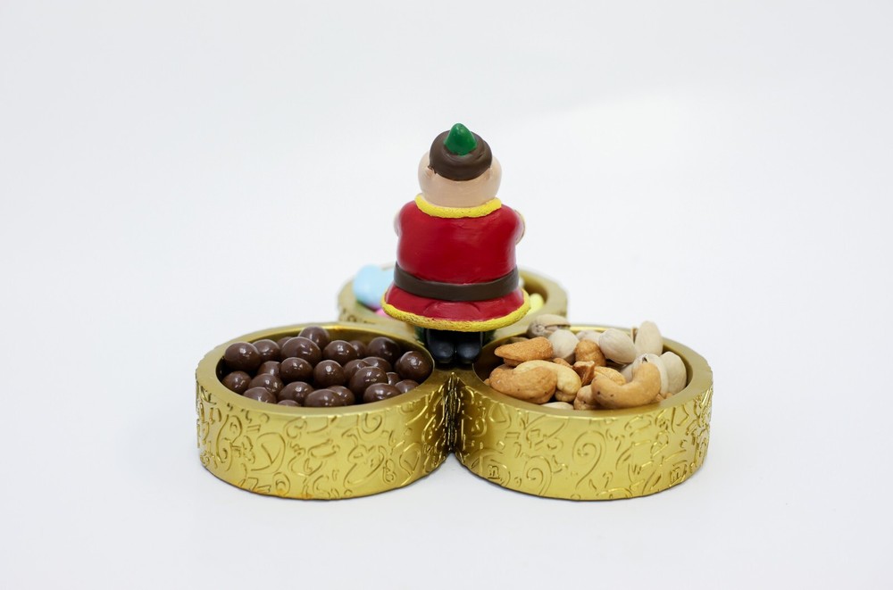 MBC Fananees Ramadan Fat Character 3 Circle Ceramic Tray فنانيس رمضان