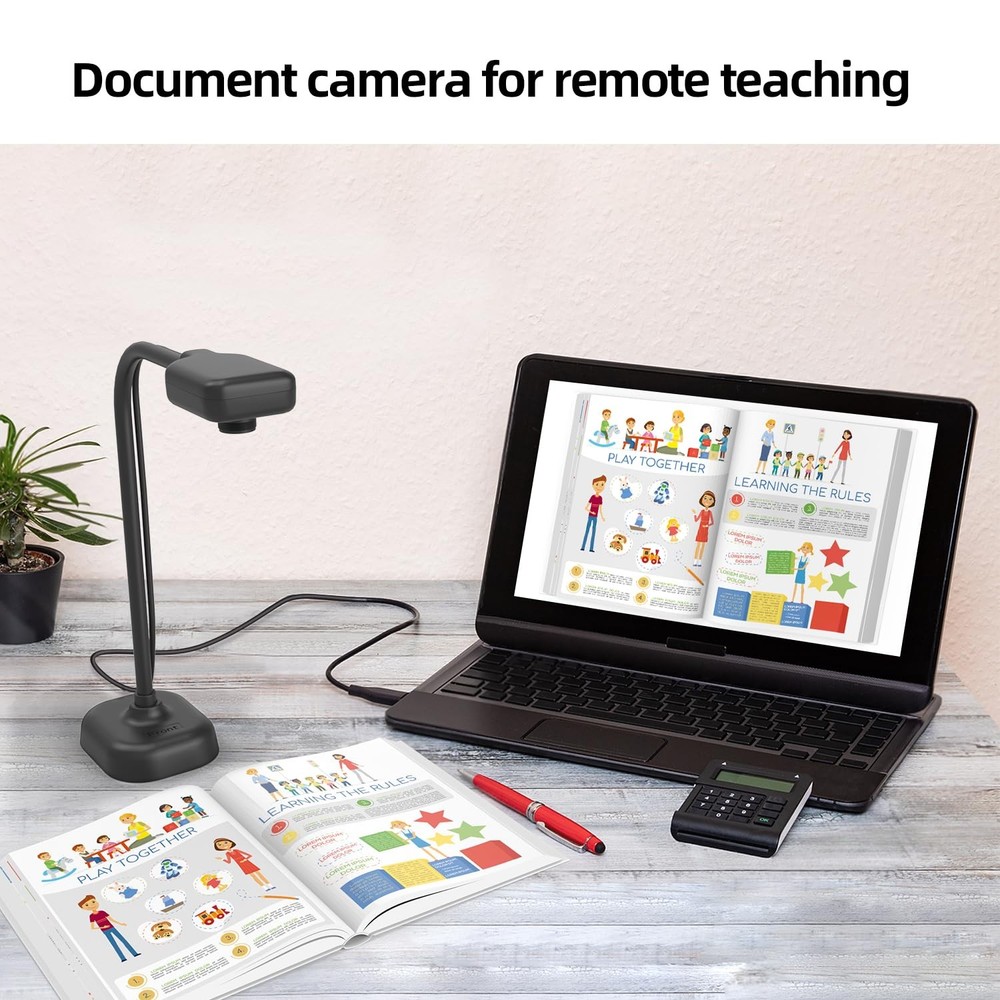 Document Camera for Teachers and Classroom, Gawervan USB Webcam/Doc Camera Built