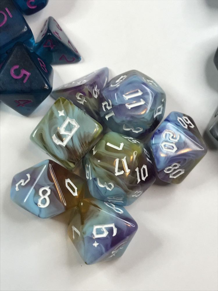 dice lot 5 beautiful polyhedral sets, gaming dice