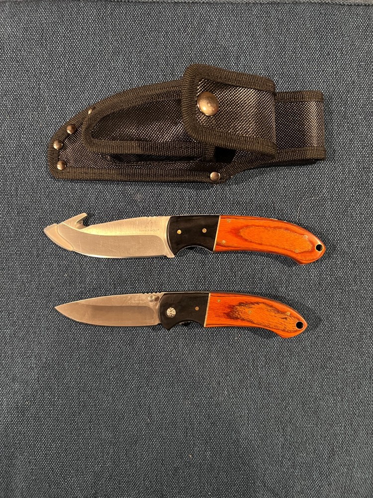 Timber Wolf River Run 2-Pc Hunting Knife Set