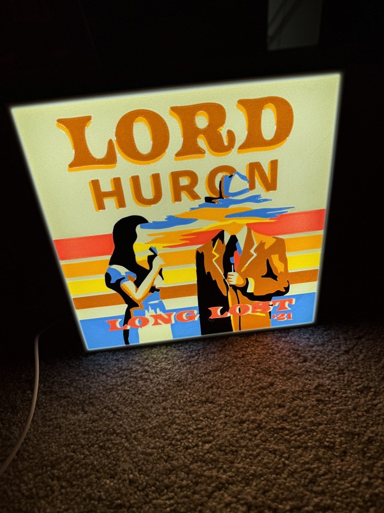 Lord Huron 3D Custom Printed lightbox - I Lied Retro