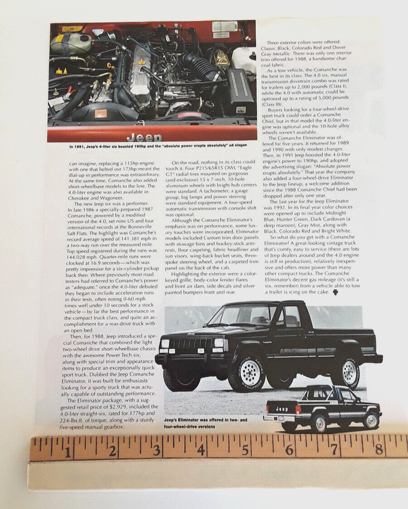 JEEP COMANCHE ORIGINAL 2006 ARTICLE