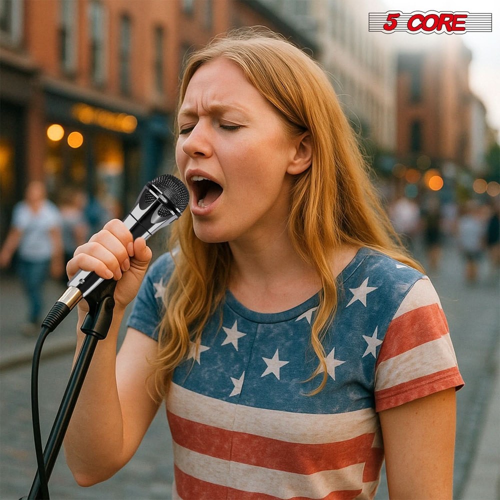 5Core XLR Microphone Dynamic Mic Karaoke Singing Studio Mics Handheld Microfono