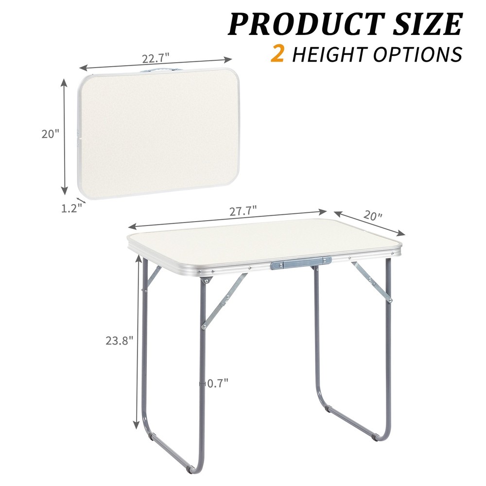 Outdoor Handle Aluminum Folding Table