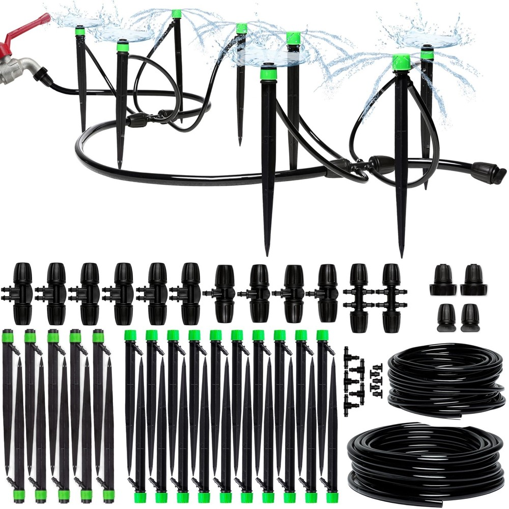 Complete Drip Irrigation System for Garden & Raised Beds - Easy Setup, Adjustabl