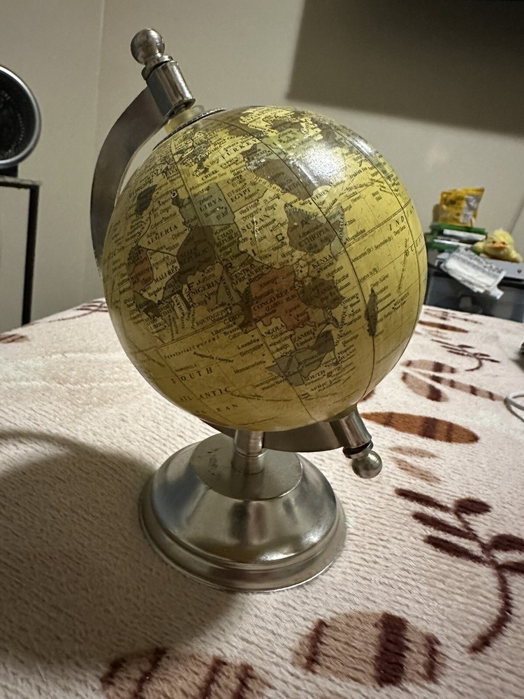 Earth Globe Terrestrial Yellow Map