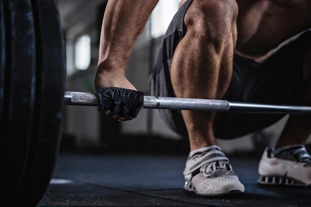 Workout, Pull Ups, Rowin Fabric Exercise Gloves for Heavy Weight Training