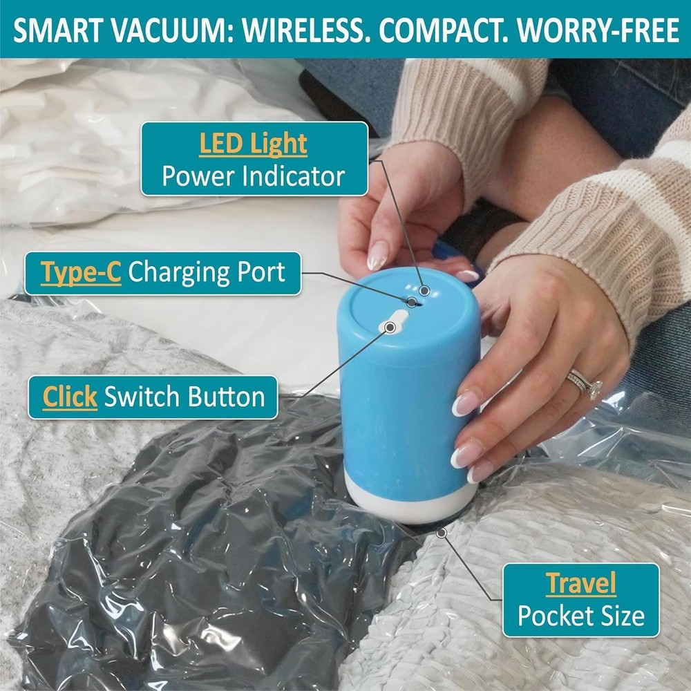 Portable Electric Pump Compression Bags 26 Pack