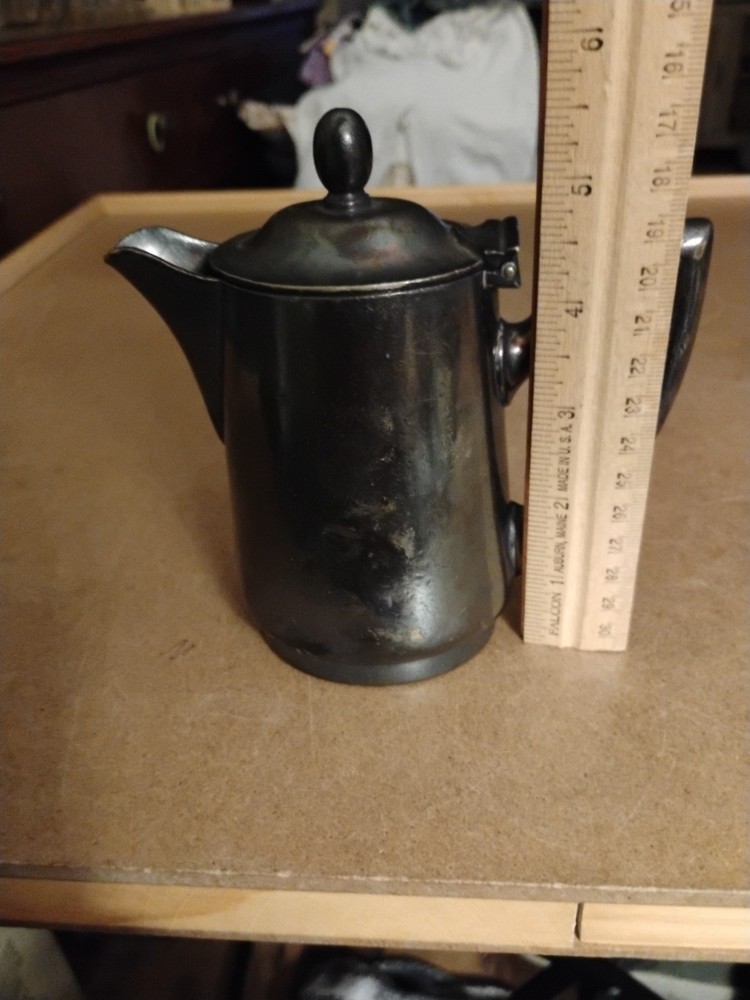 Antique German hDDK Wellner Exclusive silver plated lidded creamer jug