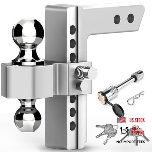 Drop Hitch for 2 Inch Receiver,  8 Inch Adjustable Trailer Hitch 8 Inch Drop