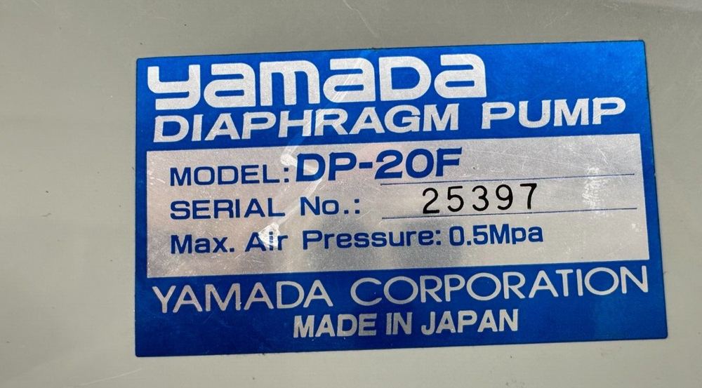 YAMADA DP-20F HIGH PURITY DIAPHRAGM PUMP