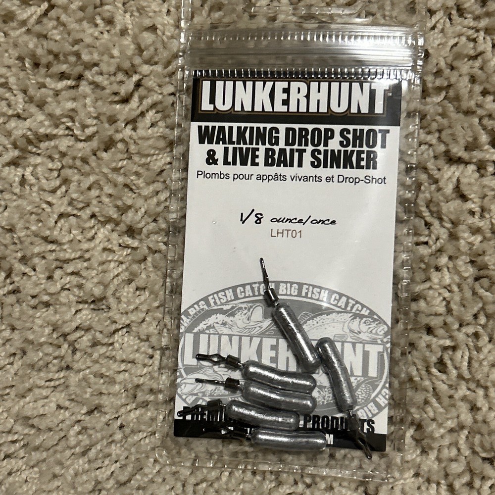 Lunkerhunt Walking Drop Shot Weight 1/8 Lead Sinker
