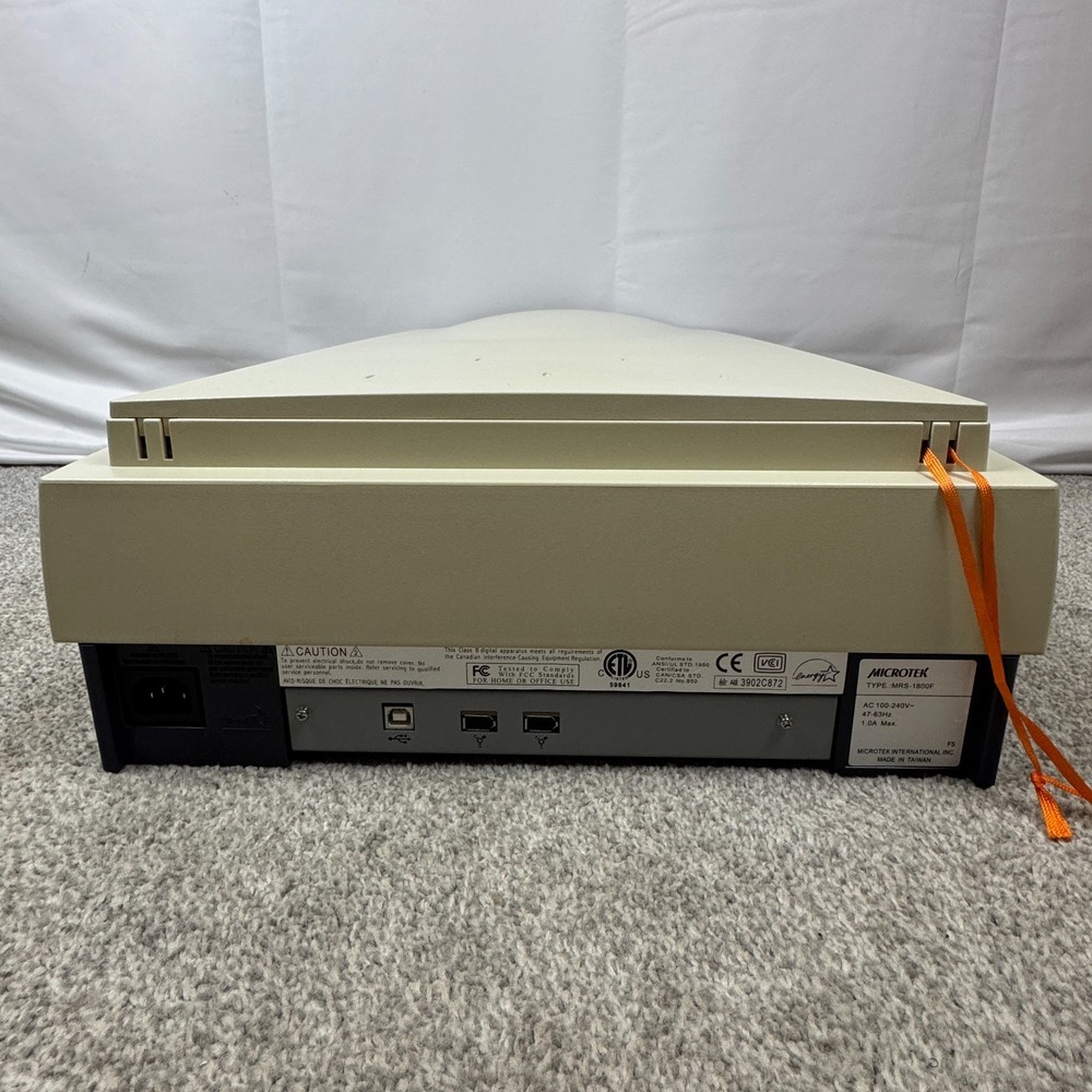 Microtek ArtixScan 1800f Flatbed Scanner With Power Cable USB & FireWire Cables