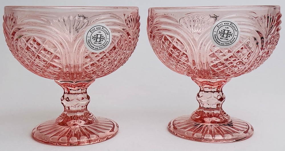 Fitz & Floyd Trestle Collection Footed Glassware-available in Multiple Colors