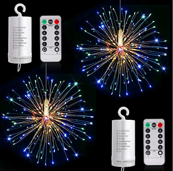 Firework Lights LED String Lights Fairy Lights with Remote Control Waterproof