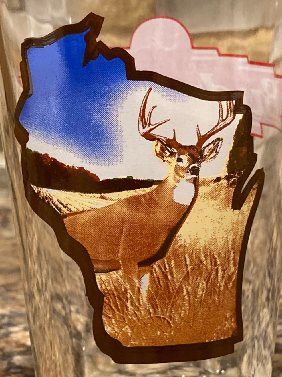 Budweiser Beer Pint Glass "After the Hunt Wisconsin" ~ Whitetail Deer / Buck