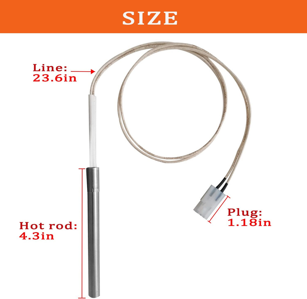2 Pack Replacement for Pit Boss Hot Rod Ignitor Kit, Hot Igniter Kits Compatible