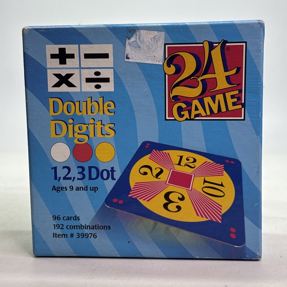 Sharpen Your Mind! 24 Game Double Digits 1, 2, 3 Dot Math Challenge 2003 Game