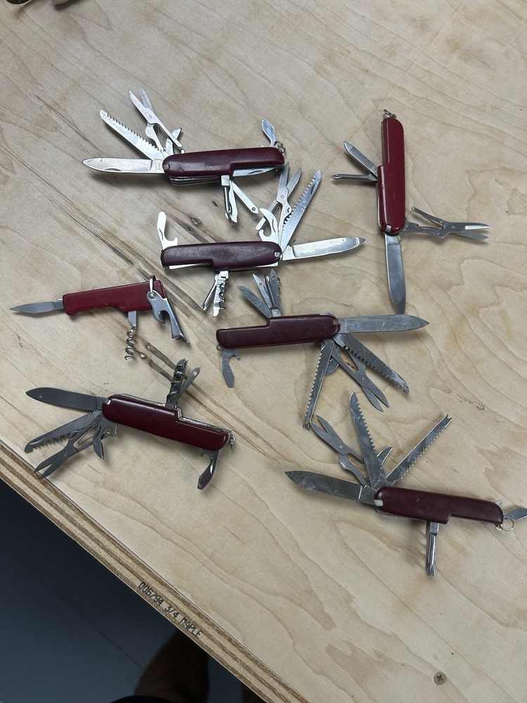 Vintage Red Multitool Lot of 7