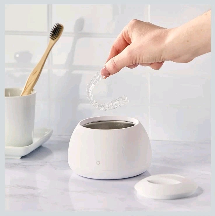 Zima Dental Pod Ultrasonic Cleaner Aligners Guards Dentures Artic White Open Box